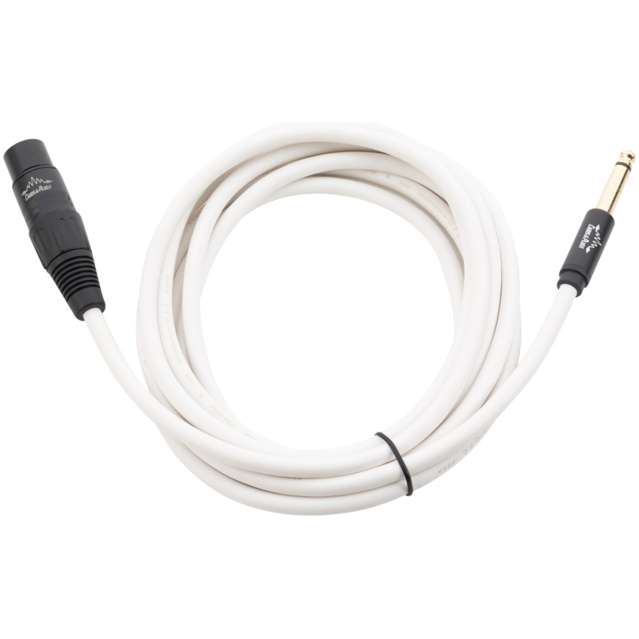 Cabo P10 Mono TS - XLR Macho fio branco, marca Cabos & Plugs cobre OFC conector banhado a ouro, para instrumentos musicais - Imagem 3