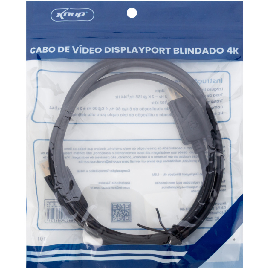 Cabo de Vídeo Displayport Blindado 4K 1.5M - Imagem 5